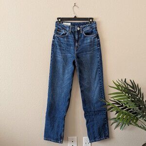 Zara High Waisted Mom Fit Jeans